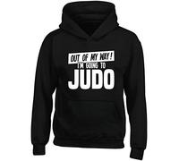 Hippowarehouse Out of My Way I'm Going to Judo Kids Children's Unisex Hoodie Hooded top Black