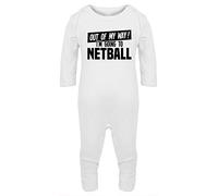 Hippowarehouse Out of My Way I'm Going to Netball Baby Romper All in one Piece Unisex White