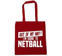 Hippowarehouse Out of My Way I'm Going to Netball Tote Shopping Gym Beach Bag 42cm x38cm, 10 litres