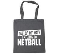 Hippowarehouse Out of My Way I'm Going to Netball Tote Shopping Gym Beach Bag 42cm x38cm, 10 litres