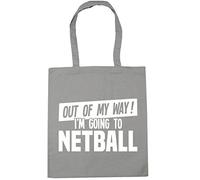 Hippowarehouse Out of My Way I'm Going to Netball Tote Shopping Gym Beach Bag 42cm x38cm, 10 litres