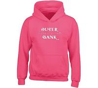 Hippowarehouse Outer Banks, Paradise on Earth Kids Children's Unisex Hoodie Hooded top Fuchsia Pink