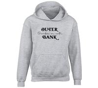 Hippowarehouse Outer Banks, Paradise on Earth Kids Children's Unisex Hoodie Hooded top Grey