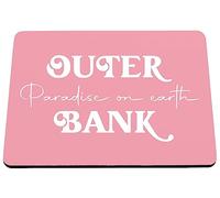 Hippowarehouse Outer Banks, Paradise on Earth printed mouse mat pad accessory black rubber base 240mm x 190mm x 60mm