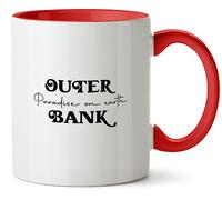 Hippowarehouse Outer Banks, Paradise on Earth Printed Mug Various Colour Options Ceramic Cup Kitchenware 11oz
