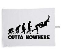 Hippowarehouse Outta nowhere Wrestling Tea Towel Eco Printed Dish Cloth Kitchen accessory 50cmx70cm 100% Cotton