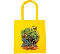 Hippowarehouse Panda On A Bike Tote Shopping Gym Beach Bag 42cm x38cm, 10 litres