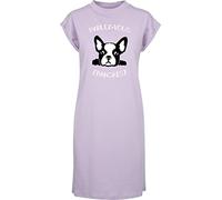 Hippowarehouse Parlezvous Francias? Cute French Bulldog t-Shirt Dress Women's Adults Nightie Nightdress Lilac