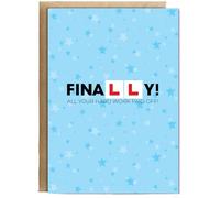 Hippowarehouse Passed driving test finally Personalised Card A5 with envelope for him for her Funny Cards for Men and Women Blank inside option