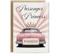Hippowarehouse passenger princess passed Personalised Card A5 with envelope for him for her Funny Cards for Men and Women Blank inside option