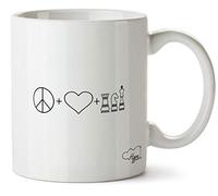 Hippowarehouse Peace, Love and Chess Printed Mug Cup Ceramic 10oz