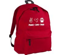 HippoWarehouse Peace Love Dogs Backpack ruck Sack Dimensions: 31 x 42 x 21 cm Capacity: 18 litres
