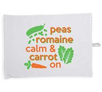 Hippowarehouse Peas romaine calm and carrot on Tea Towel Eco Printed Dish Cloth Kitchen accessory 50cmx70cm 100% Cotton