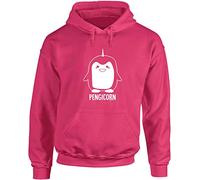 Hippowarehouse Pengicorn - Penguin Unicorn Unisex Hoodie Hooded top (Specific Size Guide in Description) Fuchsia Pink