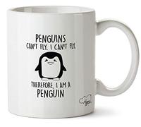 Hippowarehouse Penguins Can't Fly. I Can't Fly. Therefore, I am a Penguin Printed Mug Cup Ceramic 10oz