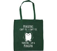 Hippowarehouse Penguins can't fly. I can't fly. Therefore, I am a penguin Tote Shopping Gym Beach Bag 42cm x38cm, 10 litres