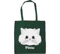 Hippowarehouse Persian cat - meow Tote Shopping Gym Beach Bag 42cm x38cm, 10 litres