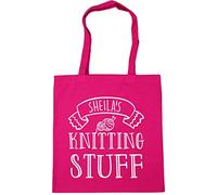 Hippowarehouse Personalised ANY NAME's Knitting Stuff Tote Shopping Gym Beach Bag 42cm x38cm, 10 litres