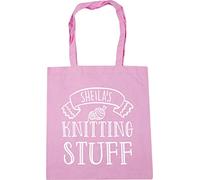Hippowarehouse Personalised ANY NAME's Knitting Stuff Tote Shopping Gym Beach Bag 42cm x38cm, 10 litres