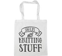 Hippowarehouse Personalised ANY NAME's Knitting Stuff Tote Shopping Gym Beach Bag 42cm x38cm, 10 litres