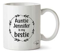 Hippowarehouse Personalised Auntie Any Name is My Bestie Printed Mug Cup Ceramic 10oz