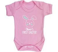 Hippowarehouse PERSONALISED Baby's First Easter Rabbit Bunny Name baby vest bodysuit (short sleeve) boys girls