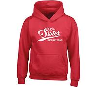 Hippowarehouse PERSONALISED Big Sister Since (Any Year) kids unisex Hoodie hooded top Red