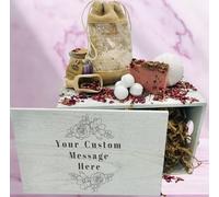 Hippowarehouse Personalised Birthday Gift Set Engraved Luxury Beauty Bath Pamper Gifts for Women hamper mum sister