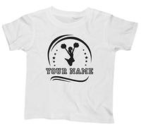 Hippowarehouse Personalised Cheerleader Kids Short Sleeve t-Shirt White