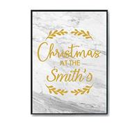Hippowarehouse PERSONALISED Christmas at the YOUR NAME's Printed Poster A3 Wall Art Design Classroom Room Gym Office Décor