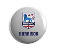 Hippowarehouse Personalised England Football Fan Badge Various Sizes 38mm 50mm 75mm