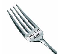 Hippowarehouse Personalised Engraved Fork Your Text Best Forking Dad Funny Gift Stainless Steel Utensil for Fathers Day Birthday Present Rude Joke