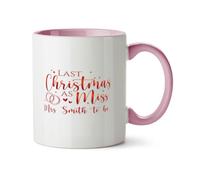 Hippowarehouse Personalised Last Christmas as Miss Printed Mug Various Colour Options Ceramic Cup Kitchenware 11oz