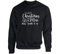 Hippowarehouse Personalised last christmas as miss unisex jumper sweatshirt pullover 3XL adult Black