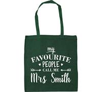 Hippowarehouse PERSONALISED My Favourite People Call Me Mr/Mrs/Miss (Insert Custom Name Here) Tote Shopping Gym Beach Bag 42cm x38cm, 10 litres
