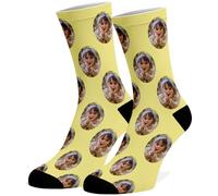 Hippowarehouse Personalised Printed Pet Socks Cute Dog Cat Any Photo Image Here 26.5cm 35cm 40cm Fathers Day Gift Mother Day mum dad