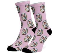 Hippowarehouse Personalised Printed Pet Socks Cute Dog Cat Any Photo Image Here 26.5cm 35cm 40cm Fathers Day Gift Mother Day mum dad