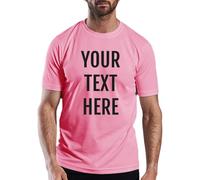 Hippowarehouse Personalised Running T-Shirt Any Text Here Personal Training Client Coaching Gym Workout Top Exercise Class Equipment Training Tshirt Tee Pink