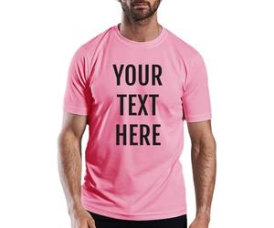 Hippowarehouse Personalised Running T-Shirt Any Text Here Personal Training Client Coaching Gym Workout Top Exercise Class Equipment Training Tshirt Tee Pink