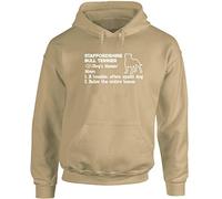 Hippowarehouse Personalised Staffordshire Bull Terrier Definition Unisex Hoodie Hooded top (Specific Size Guide in Description)