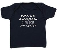 Hippowarehouse Personalised Uncle Name is My Best Friend Baby Unisex t-Shirt Short Sleeve Black