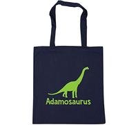 Hippowarehouse PERSONALISED your name osaurus Brachiosaurus dinosaur green Tote Shopping Gym Beach Bag 42cm x38cm, 10 litres
