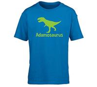 Hippowarehouse Personalised Your Name osaurus Tyrannosaurus Rex Dinosaur Green Kids Children's Short Sleeve t-Shirt