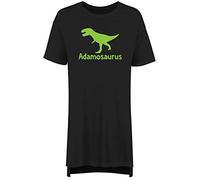 Hippowarehouse Personalised Your Name osaurus Tyrannosaurus Rex Dinosaur Green Women's Printed Adults Nightie Nightdress
