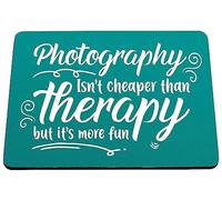Hippowarehouse Photography isn't cheaper than therapy but it's more fun printed mouse mat pad accessory black rubber base 240mm x 190mm x 60mm