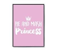 Hippowarehouse Pie and mash princess Printed Poster A3 Wall Art Design Classroom Room Gym Office Décor