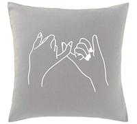 Hippowarehouse Pinky promise hand illustration Printed bedroom accessory cushion cover case 41x41cm