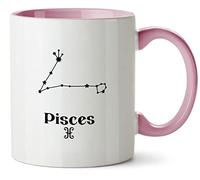 Hippowarehouse Pisces Star Correlation Printed Mug Various Colour Options Ceramic Cup Kitchenware 11oz