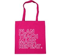 Hippowarehouse Plan Teach Mark Repeat Tote Shopping Gym Beach Bag 42cm x38cm, 10 litres