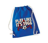 Hippowarehouse Play Like its 1966 Retro England Football Fan Graphic Drawstring Cotton School Gym Bag 37cm x 46cm, 12 litres